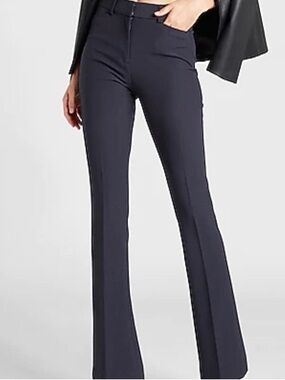 Express super soft twill Women's Navy Flare Dress Pants
